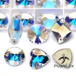 Moonlight Sewing Crystal Rhinestones Applique Sew On Flatback Beads Strass Stones For Needlework DIY Clothes Decoration
