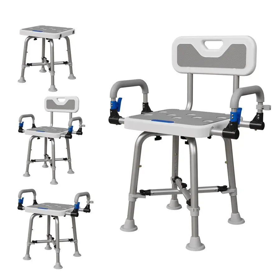 

Shower Chair for Seniors Elderly Handicap Disabled Or Bariatric Adults Heavy Duty 500 Lbs Bench Seat for Inside Shower Stall an