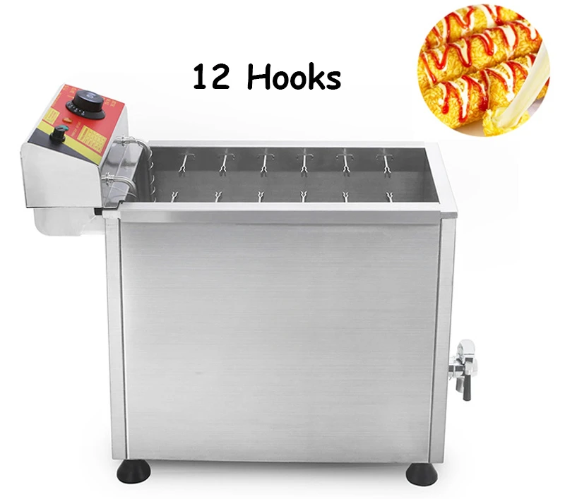 Commercial Electric 110V 220V Cheese Hot Dog Fryer Machine 25L Deep Hot Corn Dog Frying Machine Household