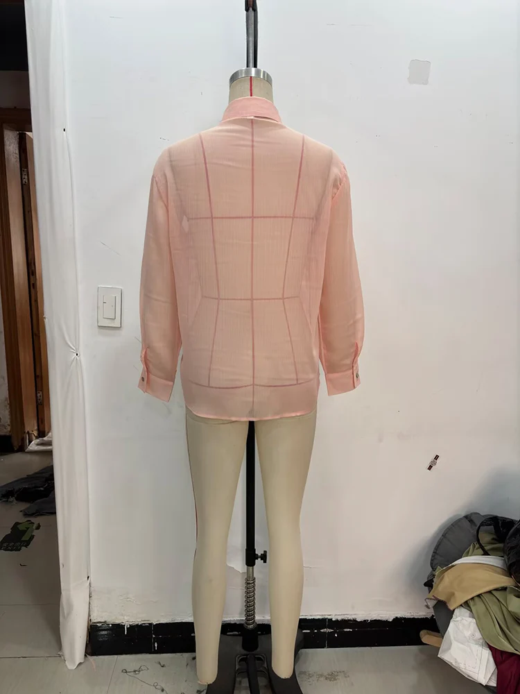 Women Summer Solid Shirts Blouses Tops 2025 Fashion Cascading Ruffle Chiffon Female Elegant Street Thin Top Clothing