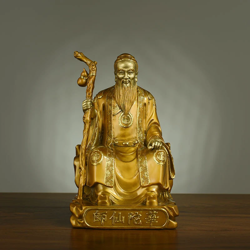 Bronze Statue Of The Chinese Master Hua Tuo, Suitable For Display In Traditional Medicine Clinics And Pharmacies, Bronz