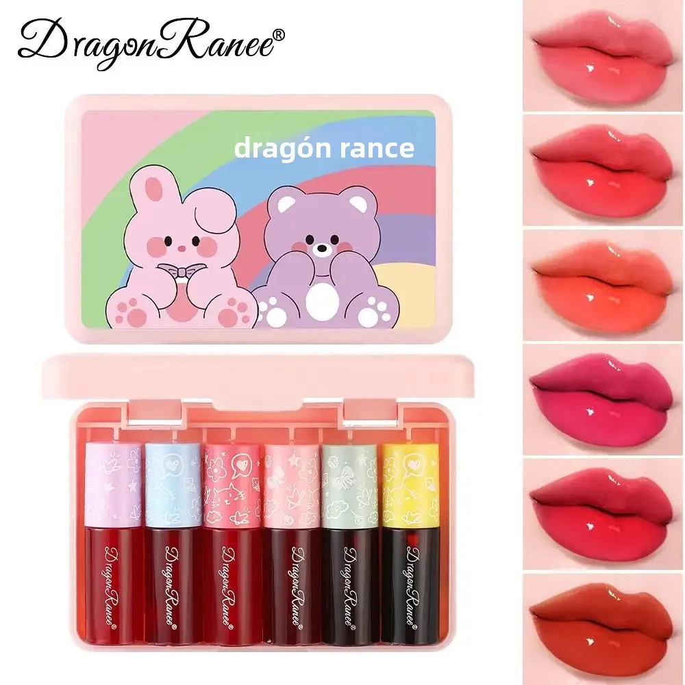 Juego de brillo de labios y mejillas no pegajoso, hidratante de larga duración, bloqueo de Color, ilumina el Mini tinte de rubor labial