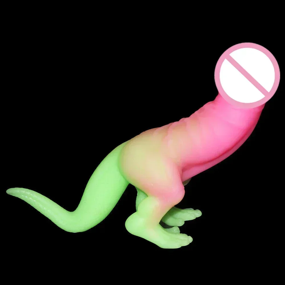 Creative Dinosaur Monster Anal Plug Dildo Soft Butt Masturbator Anus Dilator Realistic Penis Adult Sex Toy Vagina Stimulator