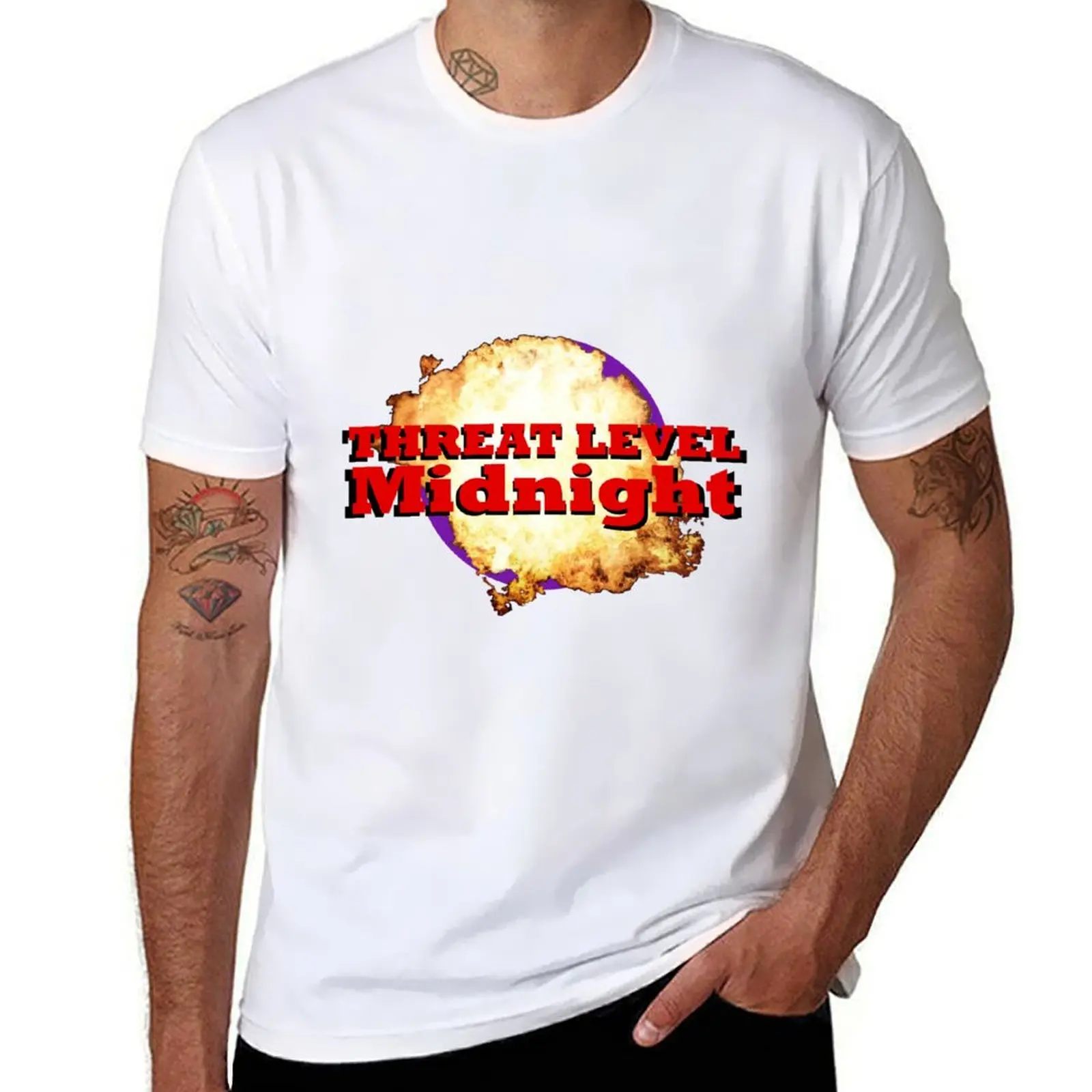 

threat level midnight T-Shirt anime t shirts oversize men t shirt cotton 100% T-Shirt