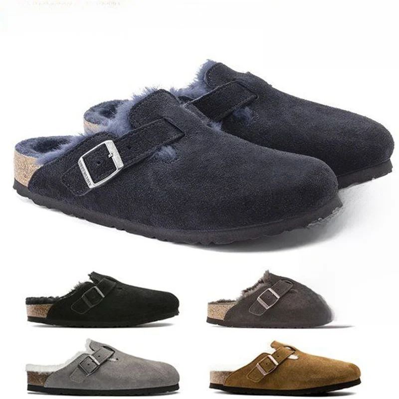 

Женские Bökken oes 2024, новые осенне-зимние пробковые тапочки с запахом на подкладке, повседневные мужские тапочки на каблуке