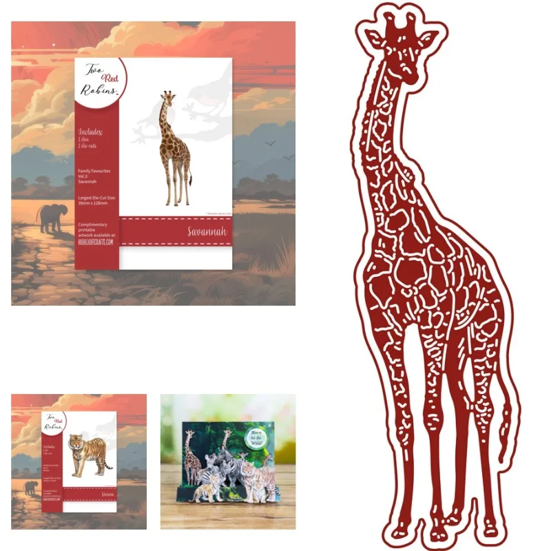 Giraffe's Tail Is Curled Up Metal Cutting Dies New Arrival 2026 DIY Molds Scrap Booking Paper Making Die Cuts Crafts Template