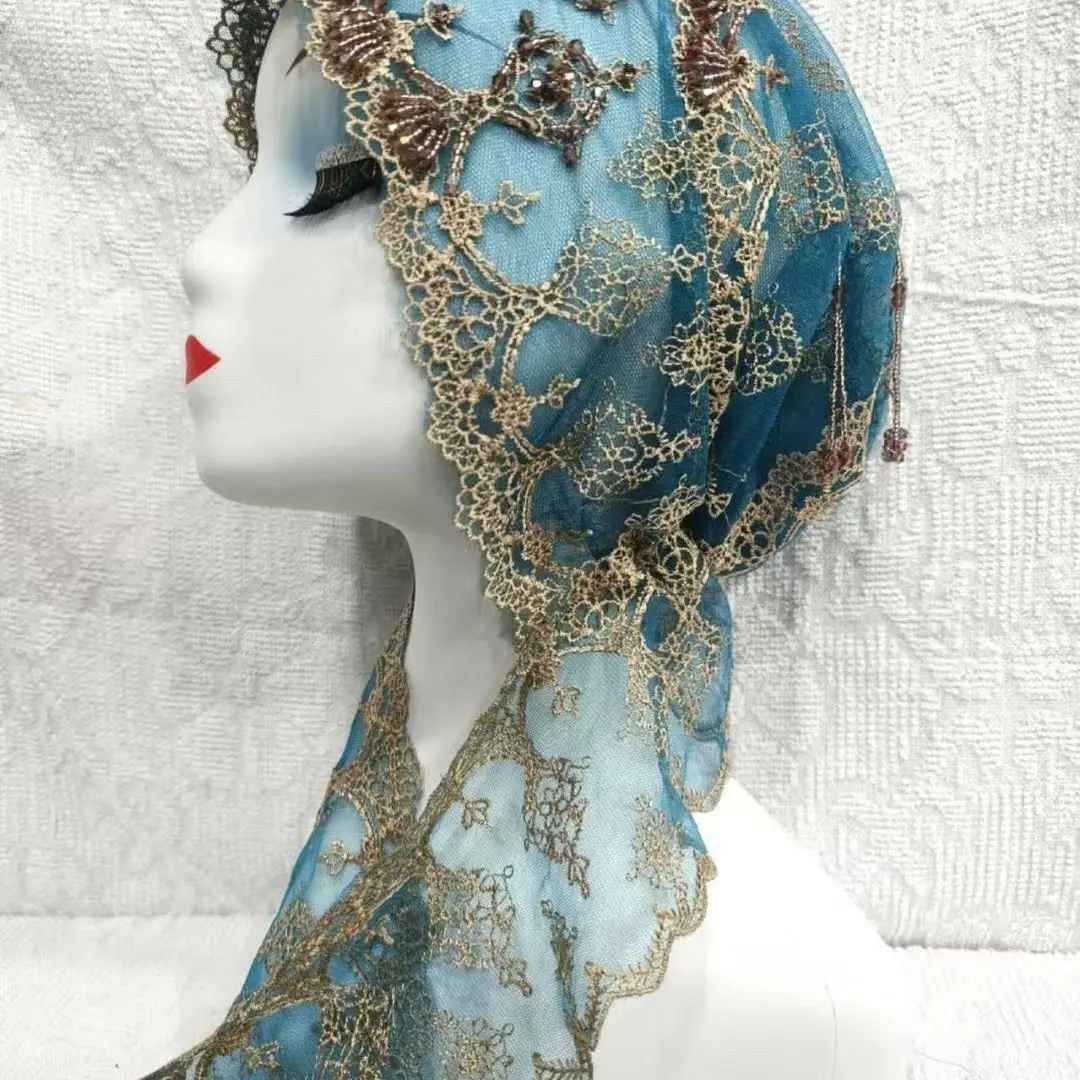 Hijab Muslim Women Shawl Headscarf Shipping Free Luxury Tassels Scarf Malaysia Prayer Kufi Islam Saudi Arabia Lace Turban 05390