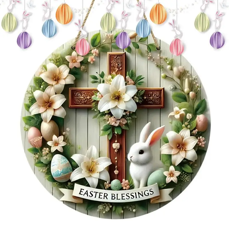 Easter Door Sign Wo… - image