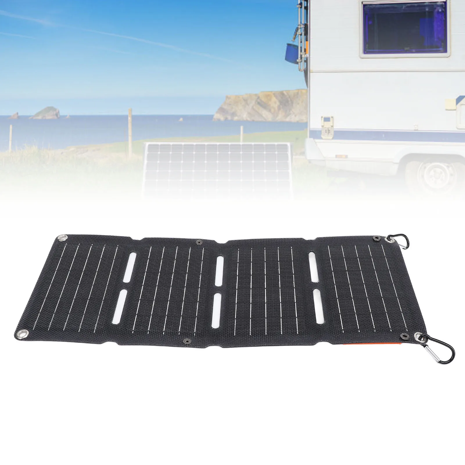 Faltbares Solarpanel, 40 W, faltbares Solarpanel, Dual-USB-Regler, Ausgang, schnelles Aufladen für Rucksackreisen, Reisen