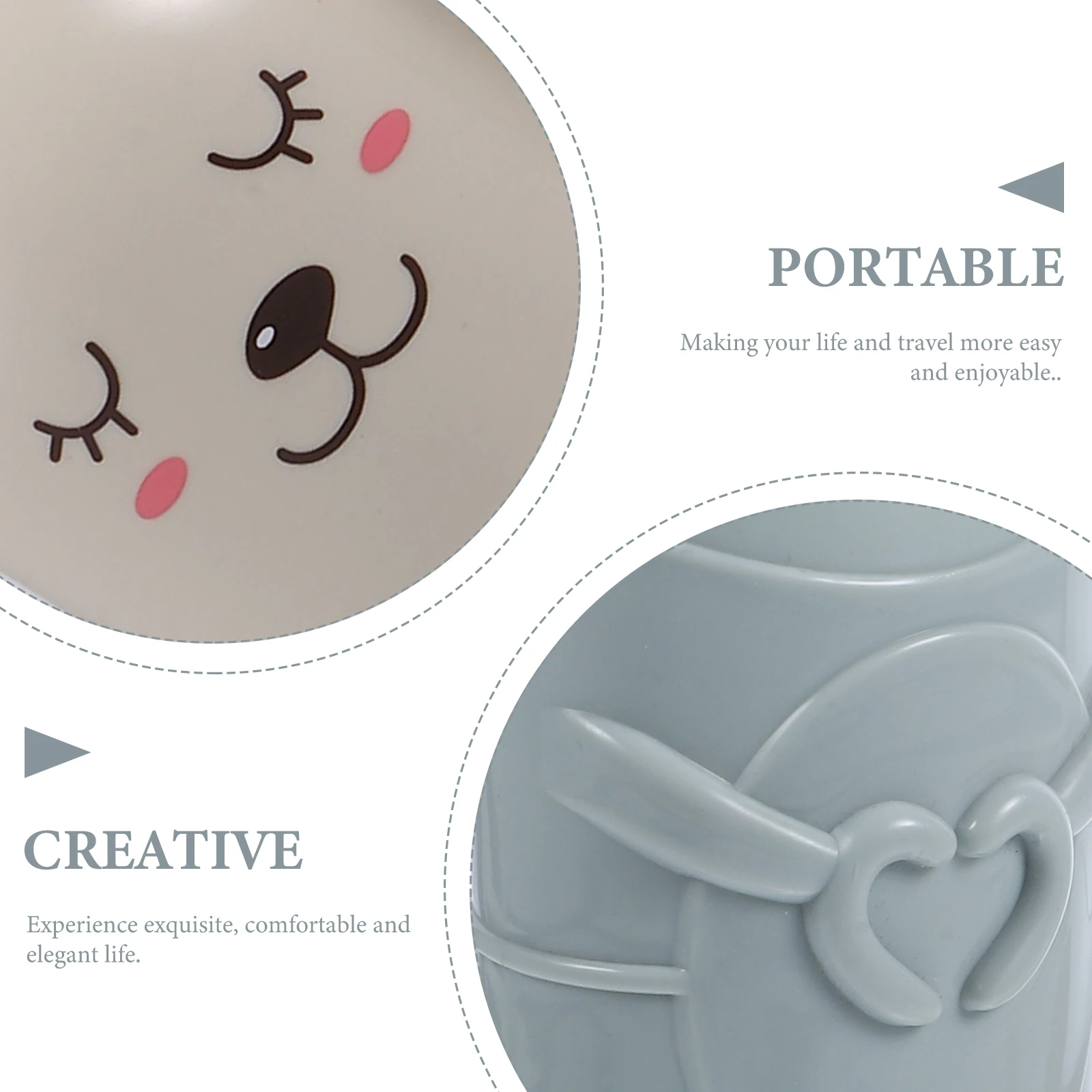 

3pcs Lovely Cartoon Case Portable Pp Plastic Toothbrush Cup Durable Travel Toothbrush Cylinder Mouthwash Cup Student Office