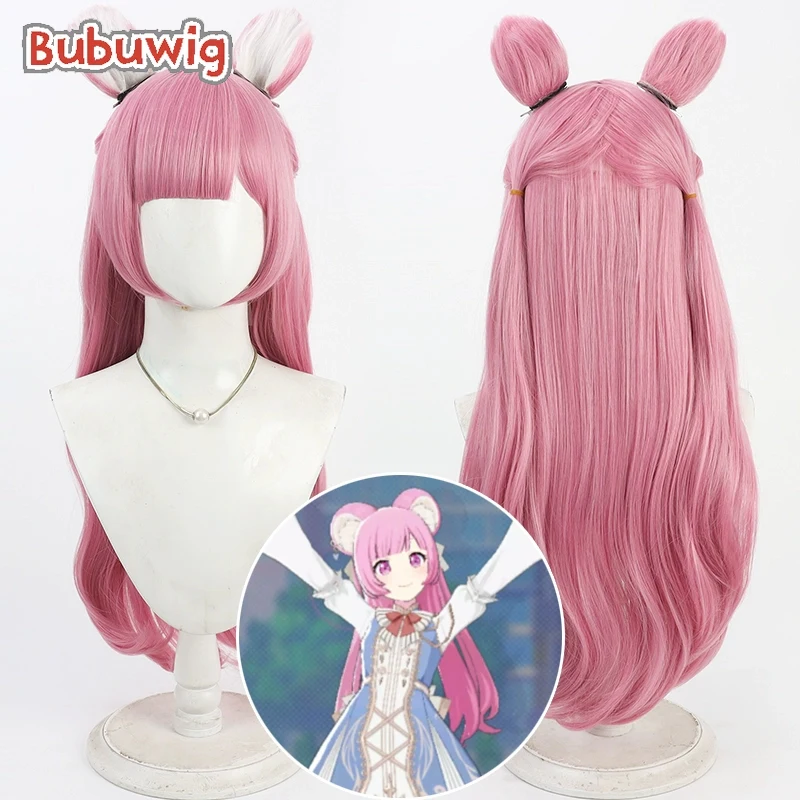 

Bubuwig Synthetic Hair Ootori Emu Cosplay Wigs With Ears Project Sekai: Colorful Stage feat. 90cm Long Pink Wig Heat Resistant