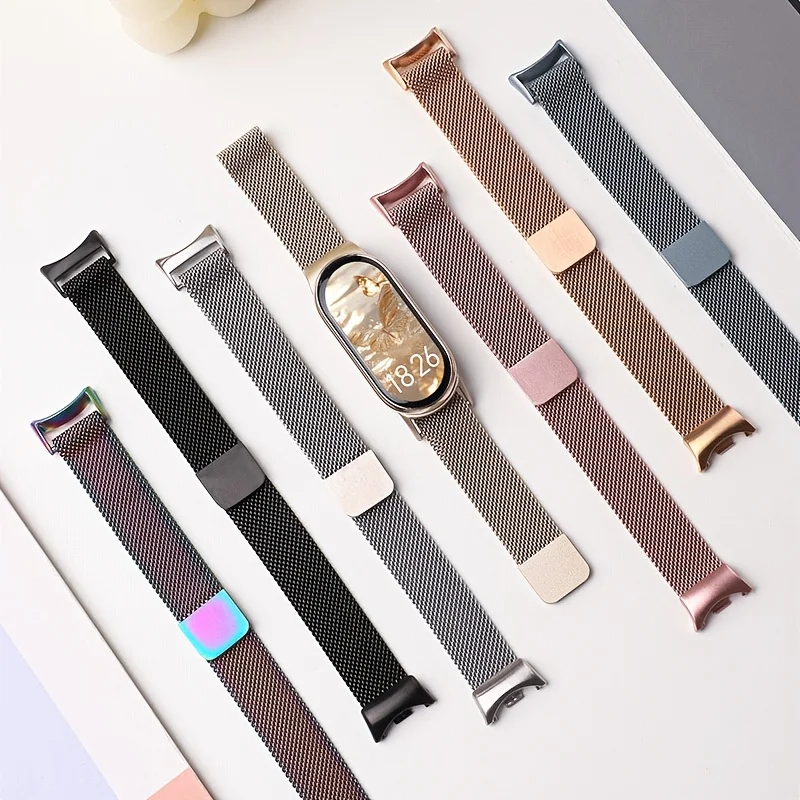 

Magnetic Bands Compatible with Xiaomi Mi Band 10/9/8, Metal Replacement Band for Women and Men
