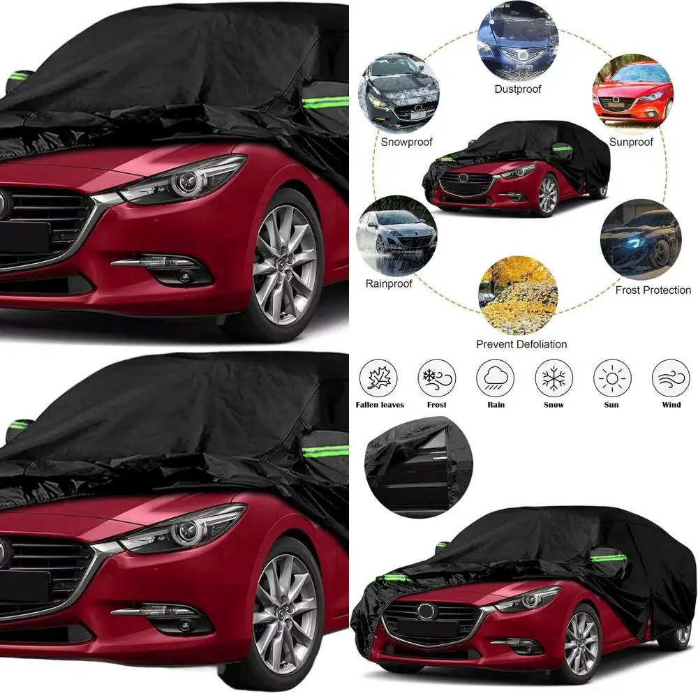 

Custom-Fit 3-Sedan Car Cover 2004-2024, 6-Layer All-Weather Protection with Zippered Door & Wind Bands