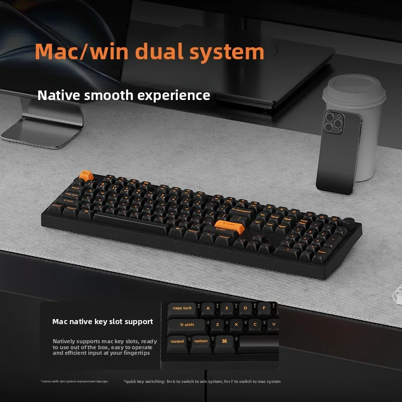 Keychron Z6Ultra, 3 режима, двойная механическая клавиатура 8K, 108 клавиш, быстросъемный, настраиваемый, алюминиевый корпус Win Mac, игровой, электронный спорт