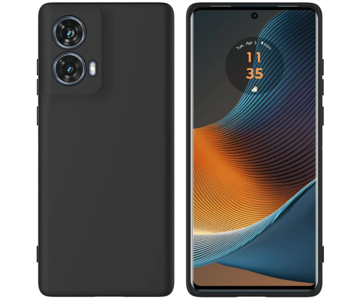 حافظة لهاتف Moto G85 باللون الأسود غير اللامع من مادة TPU لهاتف MOTOLORA Moto S50 Neo