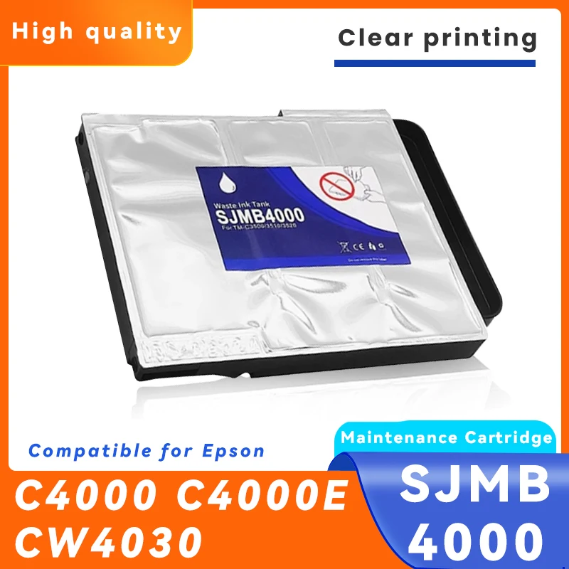 

SJMB4000 Резервуар для картриджа для обслуживания C33S 021601 Для принтера Epson ColorWorks C4000 C4000E CW4030 для резервуара для обслуживания Epson