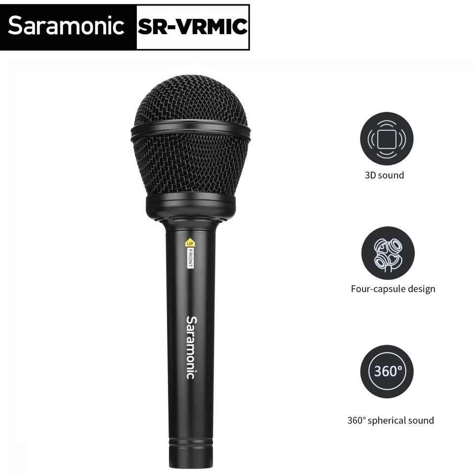 Saramonic-コンデンサーマイクSR-VRMIC,vrフィルム,音楽,コンテンツ