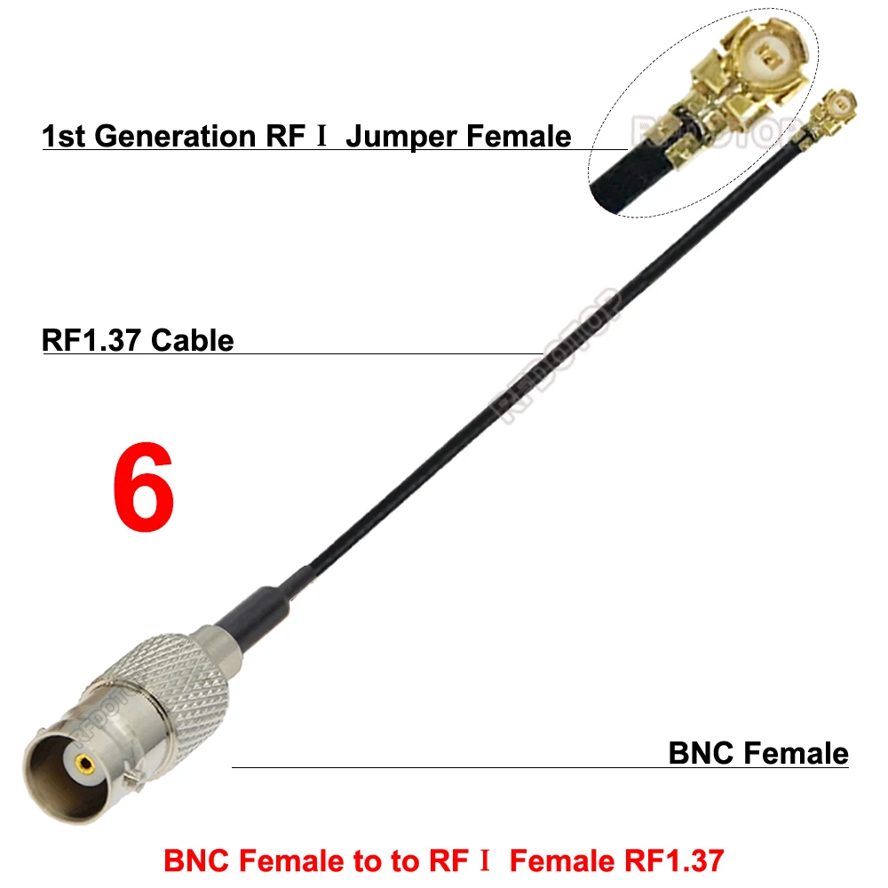 Wifi Antenne RF Jumper Q9 BNC Connector naar u.FL IPX1 MHF4 Vrouwelijke 1e/4e Generatie Φ1.13/Φ1.37/RG178 RF Kabel Pigtail IPX-BNC