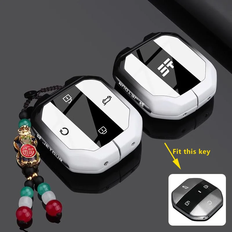 Zinklegierung Autoschlüsseletui für Jetour T1 Freedom Traveler 2025+ Fernbedienung Schutzabdeckung Tasche Shell Schlüsselanhänger Halter Fob Zubehör – Detail 5