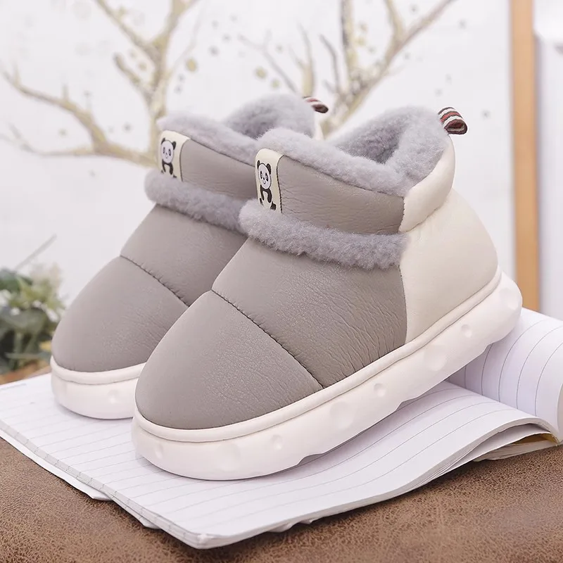 Kinder süße Schuhe neue Winter Kinder Baumwolle gepolsterte Hausschuhe Jungen Mädchen wasserdicht dicke warme Plüsch Indoor Home Hausschuhe