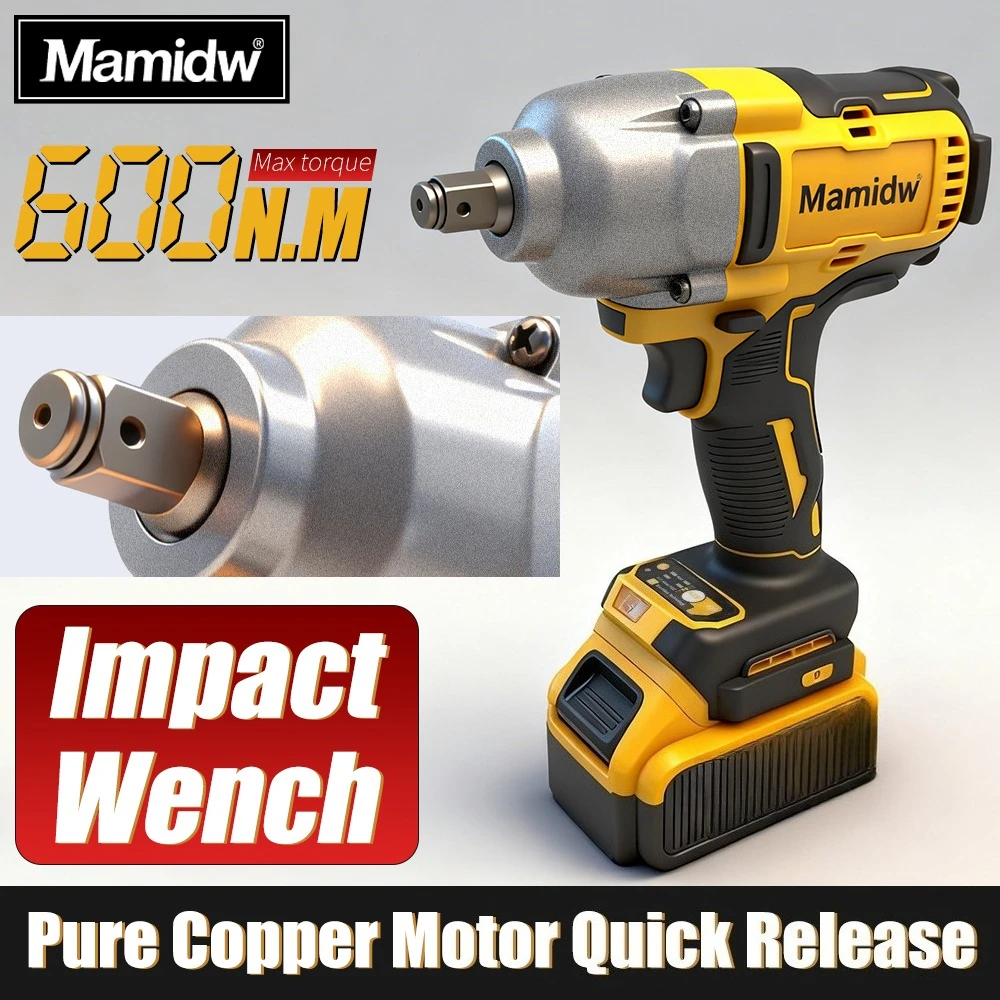 Heavy-Duty Cordless Impact Wrench 1/2