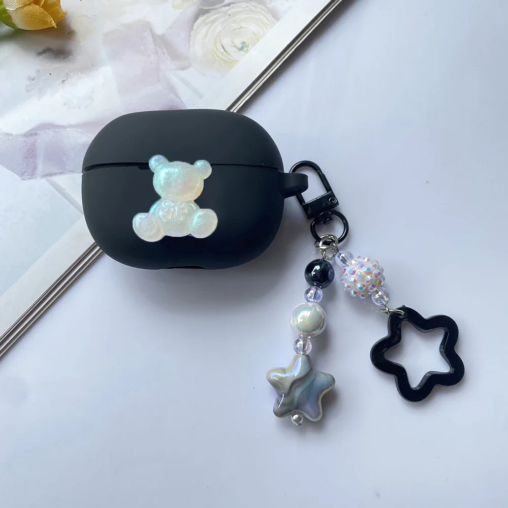 シリコンイヤホンカバー,Jblウェーブビーム2用ケース,花のキーホルダー