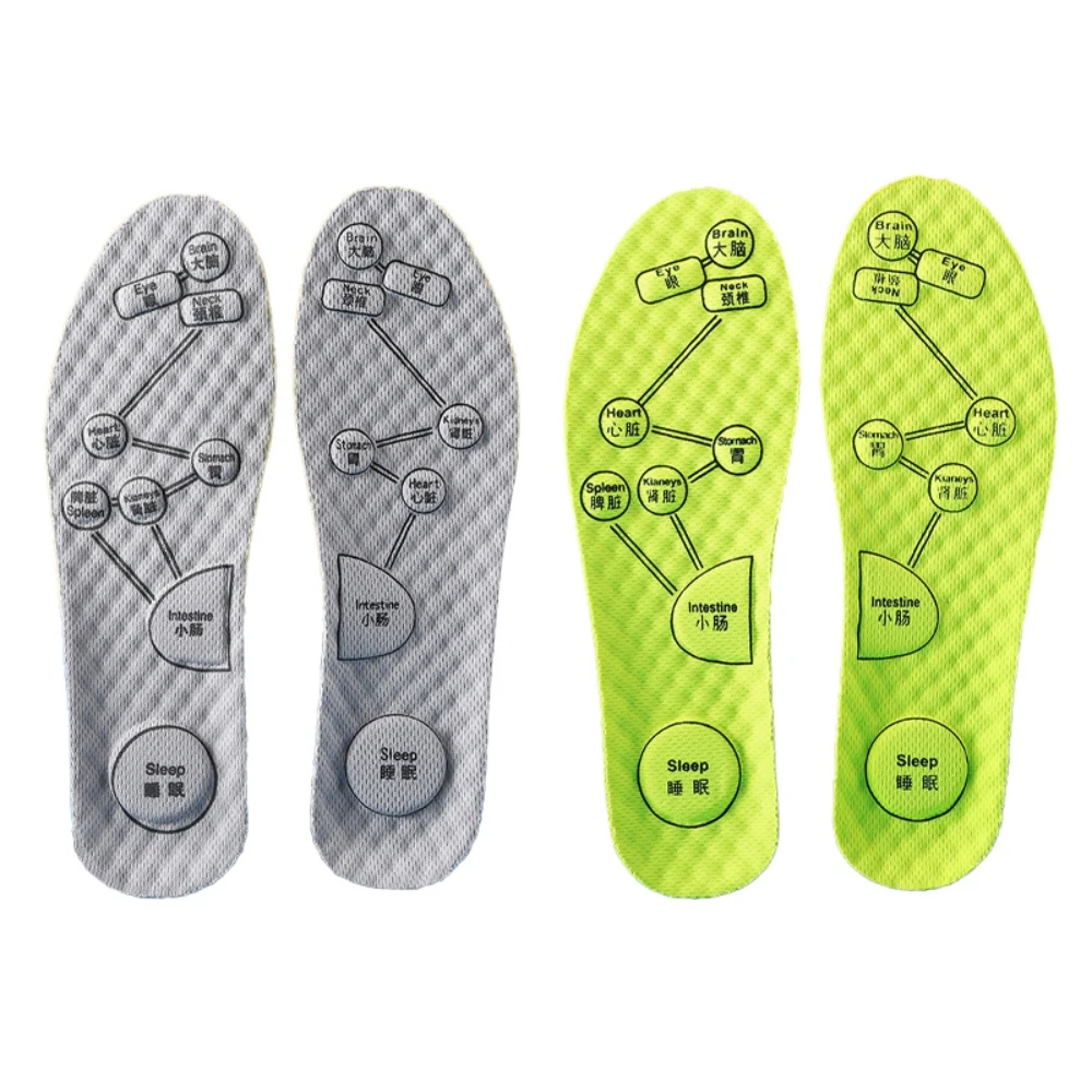 Relieve Plantar Discomfort Running Shoe Insoles Sport Insoles Acupressure on Foot Insoles Breathable Deodorant