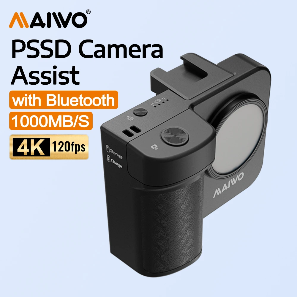 

Портативная камера MAIWO PSSD с функцией подсветки и зарядки, управление по Bluetooth, для жестких дисков емкостью 512 ГБ, 1 ТБ, 2 ТБ