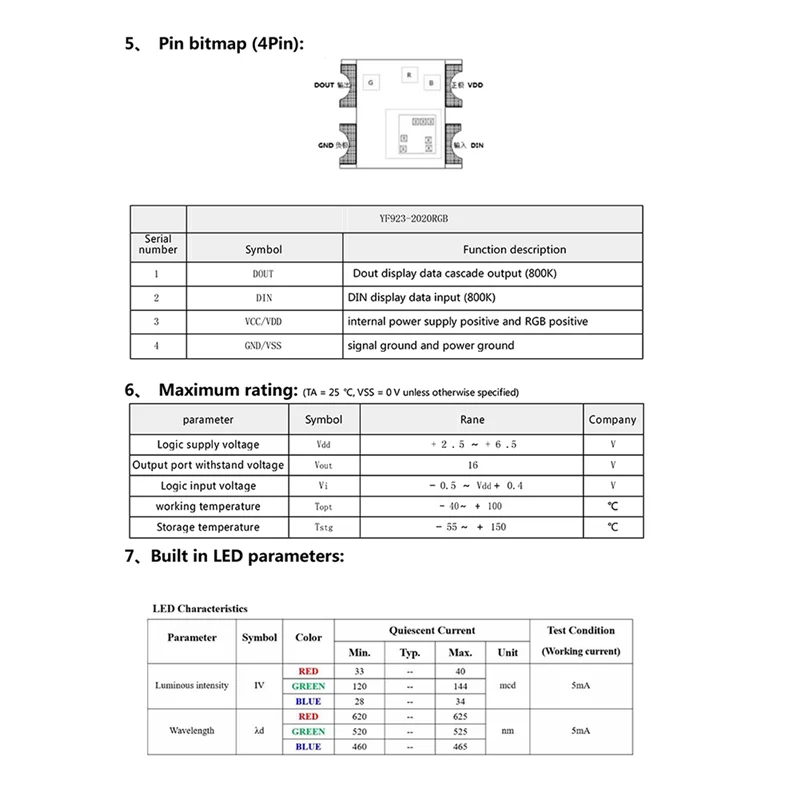 L72A-200szt WS2812 2020 Chip LED 4Piny Mini Biały PCB Adresowalny Cyfrowy RGB Pełnokolorowy Chip LED DC5V Do Taśm LED Ekran
