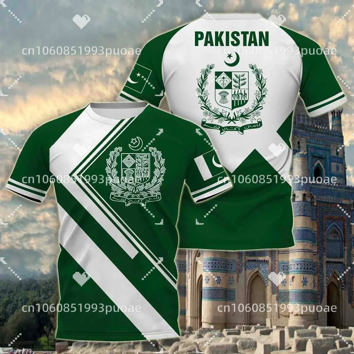 Pakistan Flag T Shirt Free Custom DIY Name Number Photo Shirt Pakistani Soccer Jersey Casual Crew Collar Child T Shirt Tops