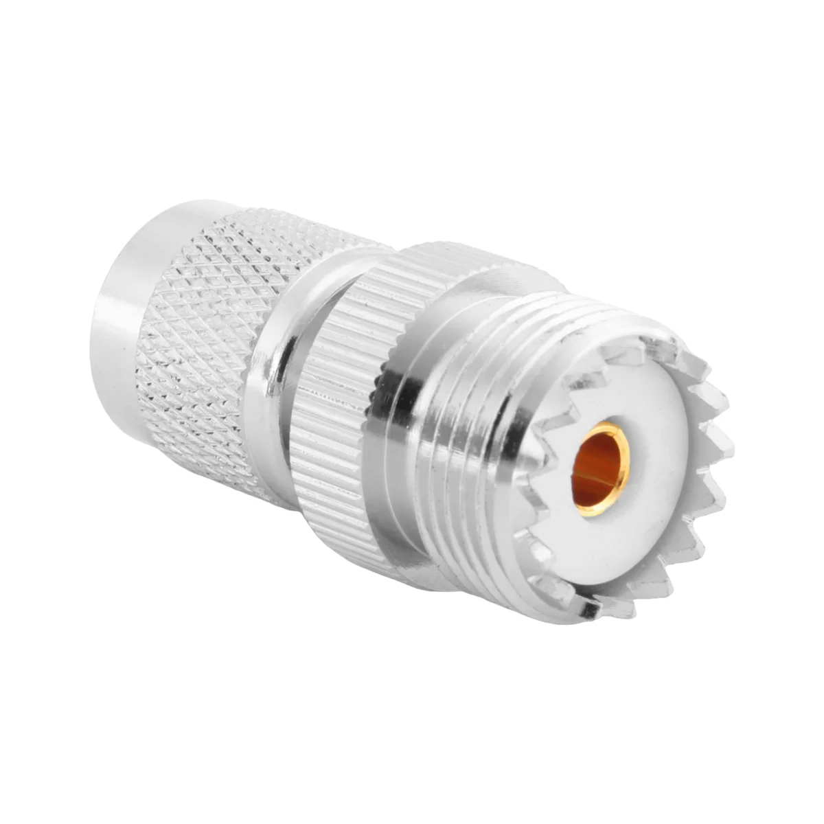 TNC Male to PL259 UHF Female Adapter Connector สีเงิน