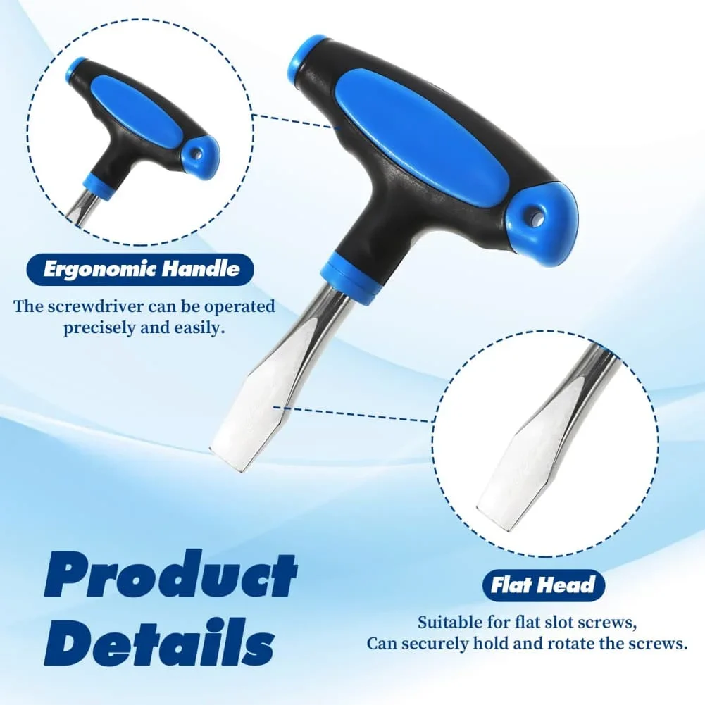 Durables T Handle Flat Head Screwdriver For Camera Tripods And For Quick Release Plates With Reliable Carbon Steel