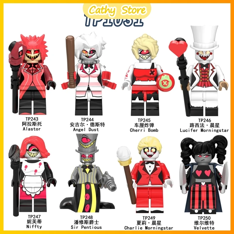 Neue Tp1031 Hazbin Hotel Animation Engel Lucifer Cherri Action Figur Minifigur Desktop Ornament Spielzeug Geburtstag Geschenke