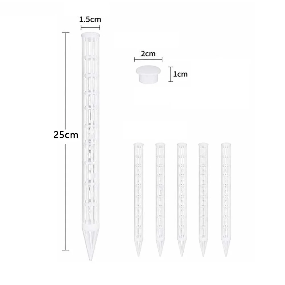 50Pcs Soil Aeration Tubes For Potted Plants, Plant Ventilation Fertilizer Inserts With Watering Holes For Bonsai