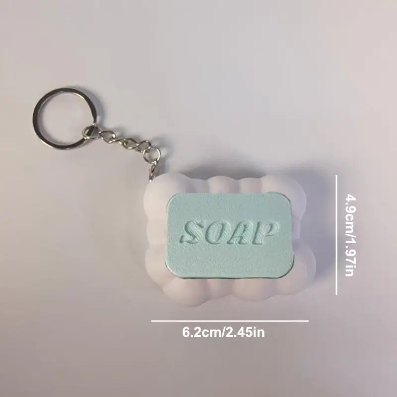 3D Printed Soap Shape Fidget Clicker Toy Portable Press Decompression Keychain Bag Daily Pendant Supplies