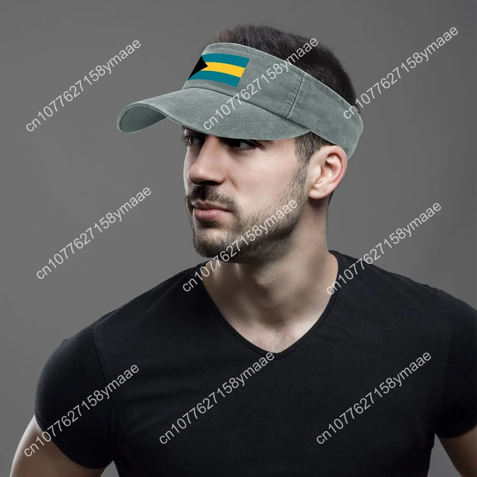 Bahamas Flag Sun Visor Leaky Top Cowboy Hats Mens Womens Customize DIY Cap Sports Baseball Tennis Golf Caps Empty Open Top Hat