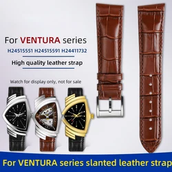 21mm band for Hamilton VENTURA series watchband H24515551 H24515591 diagonal leather watch strap men's bracelet custom accessory