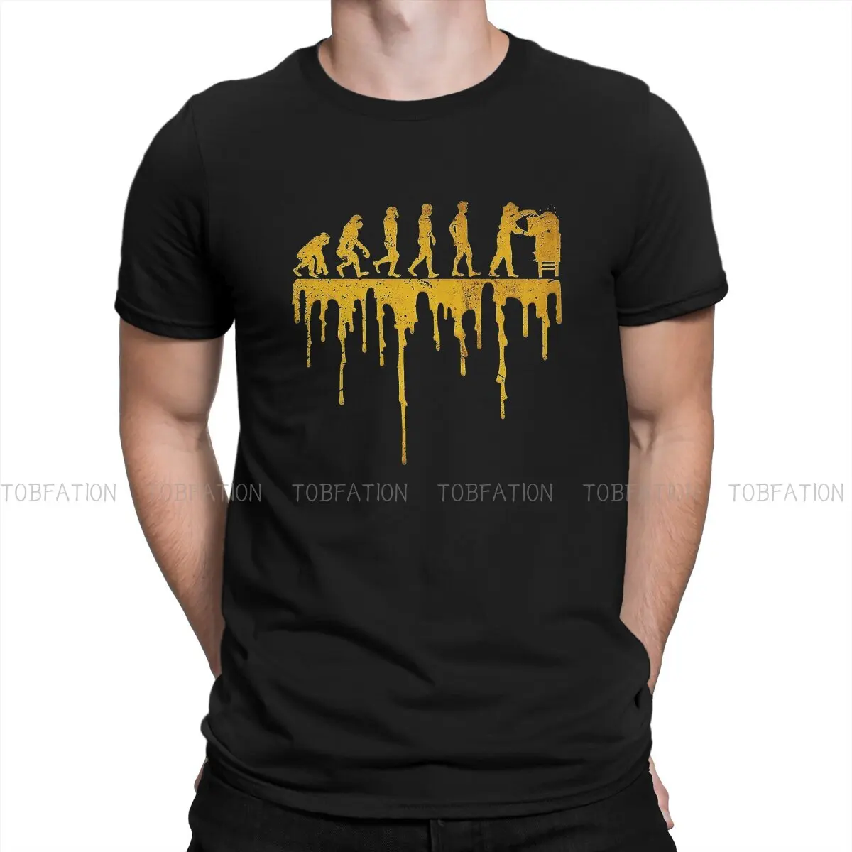 Evolution O Neck TShirt Beekeeping Bee Keeper Fabric Classic T Shirt Man\'s Tops Individuality Oversized Big Sale