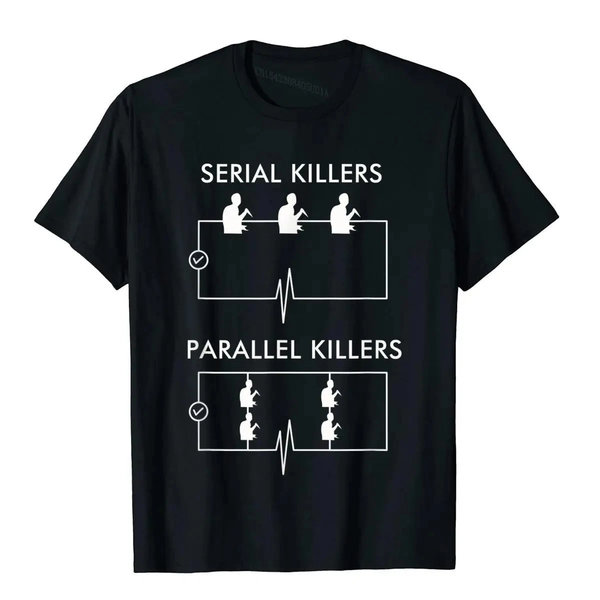 Killer Parallel Killer T-shirt, Fun Electrical-themed Material, Japanese Style, Geeky.women Clothing Fashion Graphic T Shirts