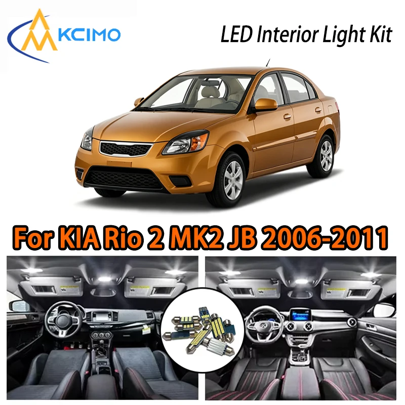 

Premium Car LED Light For KIA Rio 2 MK2 JB 2006-2011, Super Bright Easy Installation Interior Kit, Creates Cozy Atmosphere