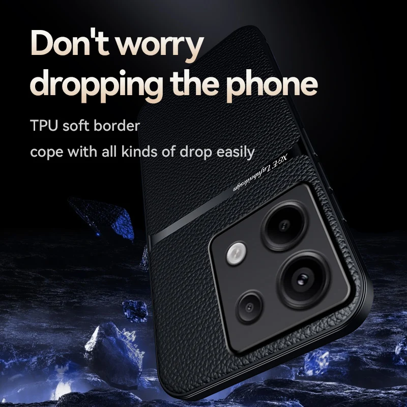 For Pocco M 6 Pro Case Leather Car Holder Magnetic Phone Case For Xiaomi Poco M6 Pro 4G Poko Little M6Pro Shockproof Back Cover