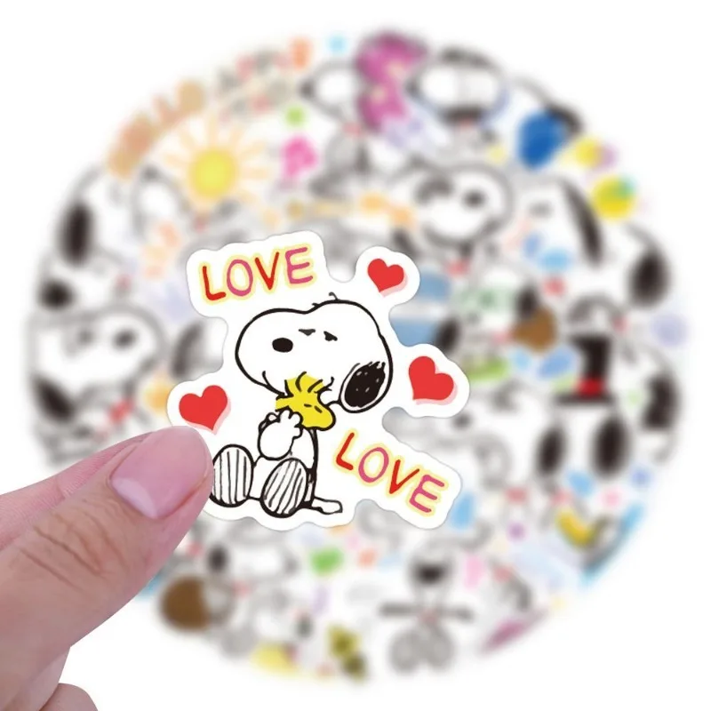 

80pcs Cartoon Cute Snoopy Sticker Kawaii Personality Pattern Notebook Mobile Phone Stationery Water Cup Waterproof Sticker Gift