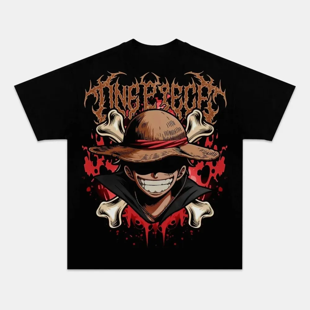 

Цельная мужская и женская футболка Monkey D. Luffy, роскошная брендовая футболка в стиле аниме, лето-весна, наряд для мальчиков с короткими рукавами для родителей и детей