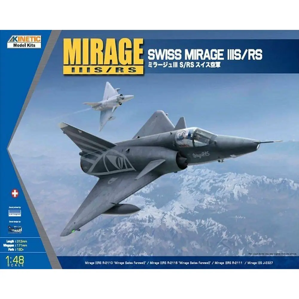 KINETIC K48058 1/48 Swiss Mirage IIIS/RS - Scale Model Kit