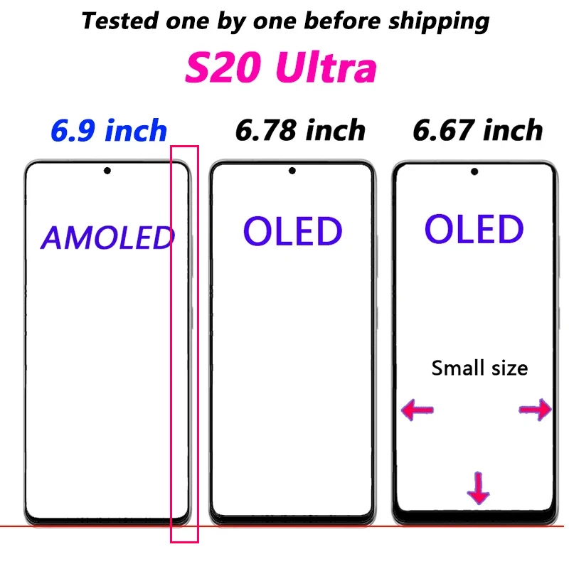 A+ NEW S20 Ultra G988 OLED Display For Samsung Galaxy S20 Ultra G988F LCD G988B/DS Replacement Touch Screen Digitizer Assembly