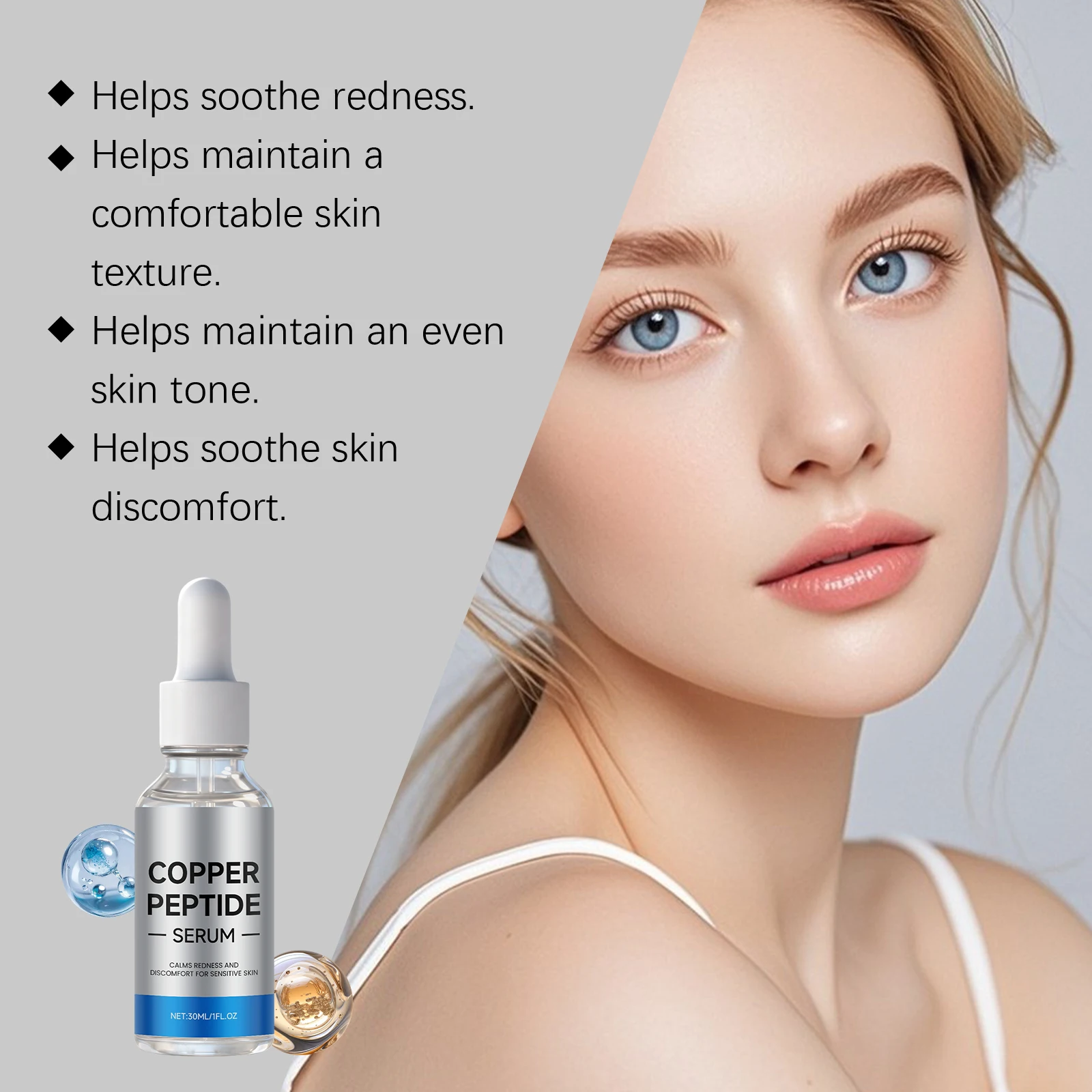 Facial Serum Lightweight Hydrating Essence Sensitive Skin Care Hyaluronic Acid Moisturizing Anti-Aging Skincare Routine