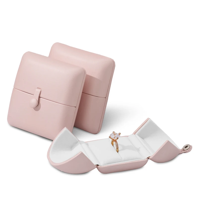 Oirlv Newly Pink Jewelry Box Pu Leather Jewelry Boxes Wholesale Ring Earring Bangle Bracelet Gift Box Long Chain Jewelry Boxes