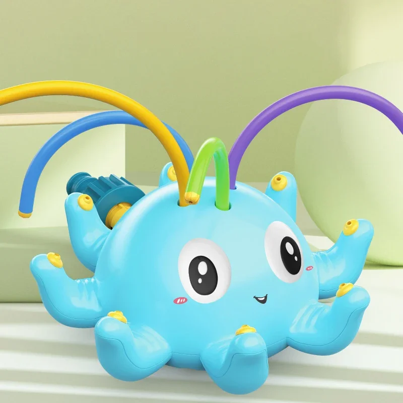 Outdoor Water Sprinkler Toys for Kid 3 4 5 6 7 Year Baby Bath Toys Backyard Spray Water Toys Octopus Sprinkler Toy for Children