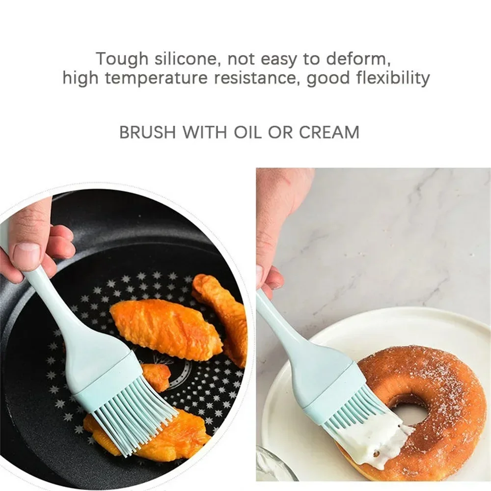 1Set Cream Scraper Kit DIY Bread Cake Butter Spatula Mixer Oil Brush Non Stick Silicone Spatula Kit Kitchen Baking Tool