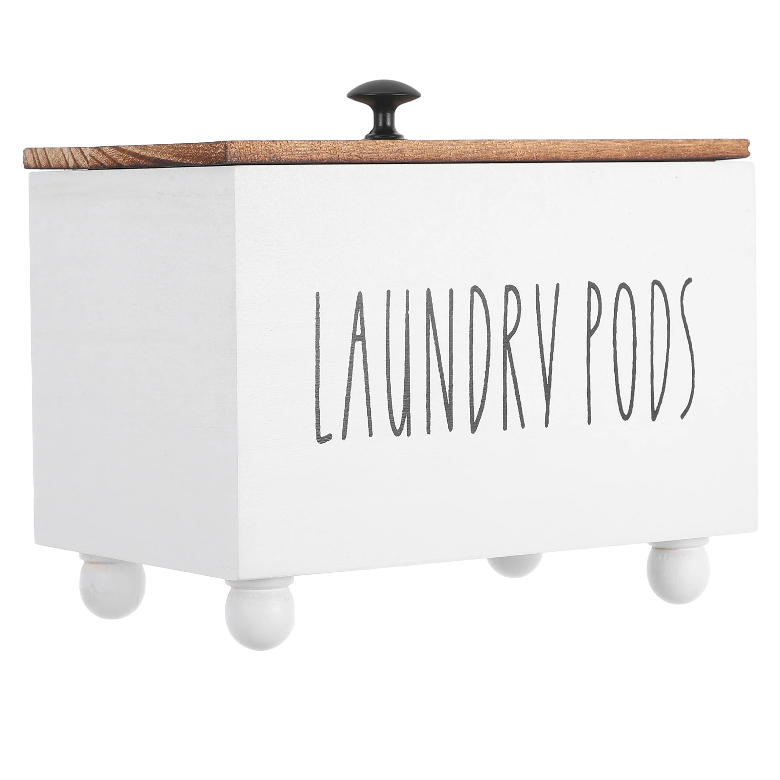 

Organizing Box with Lid Bathroom Storage Containers Laundry Room Cotton Ball Holder Wipes Container Dryer Sheets Rustic